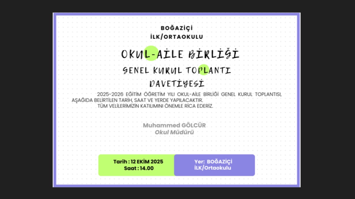 OKUL-AİLE BİRLİĞİ TOPLANTISI